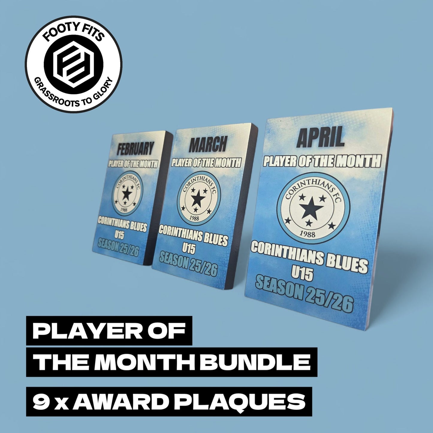 Player of the Month Club Plaque (9 pack)
