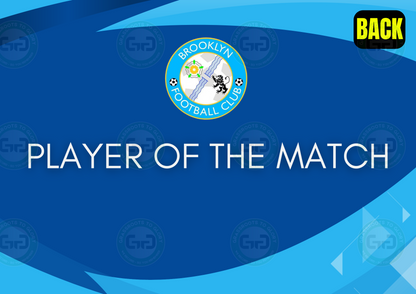 Brooklyn Football Club Branded A4 Player of the Match Certificate