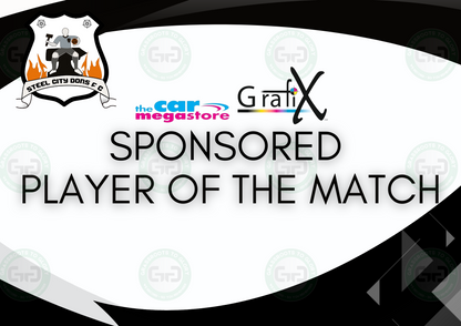 Steel City Dons Club Branded A4 Player of the Match Certificate