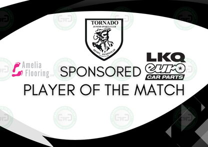 Tornado Junior Sports Club Branded A4 Player of the Match Certificate