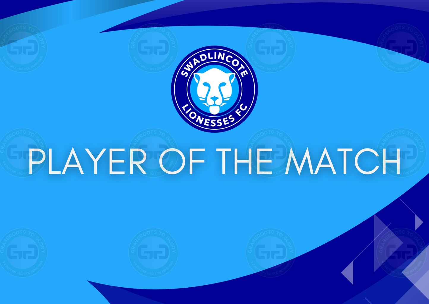 Swadlincote Lionesses Club Branded A4 Player of the Match Certificate