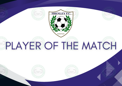 Shenley FC Club Branded A4 Player of the Match Certificate