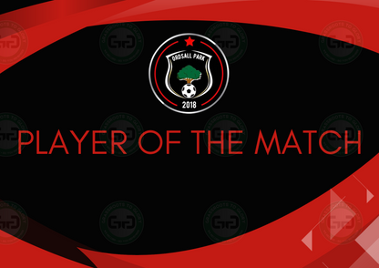 Ordsall Park Club Branded A4 Player of the Match Certificate