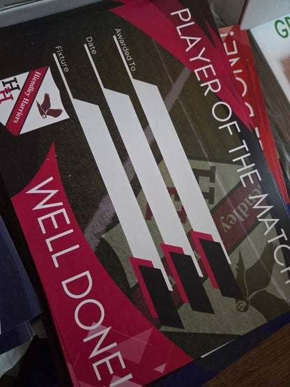 Club Branded High Quality Certificates