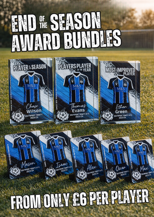End of Season Team Award Bundle – Personalised Shirt Awards