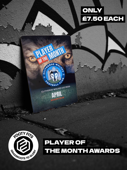 Player of the Month Club Plaque (Slimline with Stand)