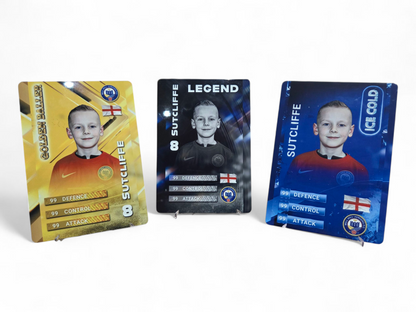 Personalised Aluminium Player Cards